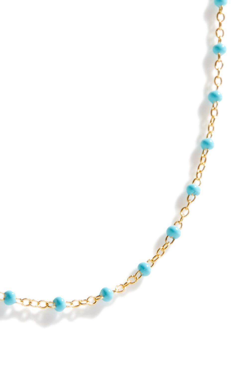 Enamel satellite chain - turquoise